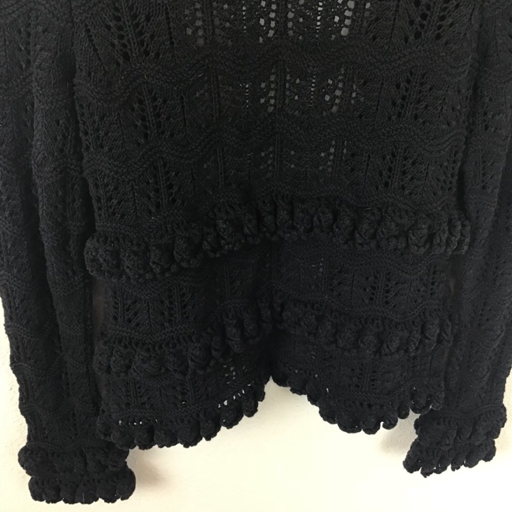 Oscar De La Renta Cardigan Sweater Ruffle - Picture 6 of 9